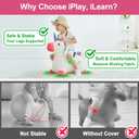 iPlay, iLearn Bouncy Pals Hopping Unicorn Horse, Toddler Girl Inflatable Bouncing Animal Hopper Toy, Outdoor Indoor Plush Ride on Bouncer, Baby Birthday Gift 18 Month 2 3 4 Year Old Kid - Unicorn