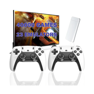 Wireless Retro Game Console Stick with 40000+ Games, Video Game Console 23+ Emulators Classic Games, 4K HDMI Output for TV, Plug & Play Retro Gaming Stick with Dual 2.4G Controllers