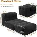 Big Bean Bag Chair for Adults, 66.9"x31.5" Lounger Large Bean Bag Sofa, Memory Foam Filled Beanbag Chair for Living Room, Bedroom, Balcony - Ergonomic Support & Premium Comfort (Black)