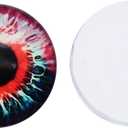 Julie Wang 15MM 40PCS Dragon Eyes Glass Cabochons for Clay Sculptures Props Craft Jewelry Making DIY Findings About 0.59inches