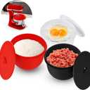 Silicone Bowl Liners for 5 Qt Kitchen Mixers, Silicone Liners for Kitchen Tilt-Head 5 Qt Mixers, Mixer Attachments and Accessories, Replacement Mixers Bowls (MIX-3pcs,5 Qt)