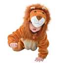 Baby Lion Costumes With Mane, Unisex Toddler Outfit Halloween Dress Up Romper 2-3Y