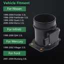 Mass Air Flow Sensor Maf Meter Compatible with Infiniti QX4 98-00 & Mercury Villager 99-02 & Nissan Frontier 99-04; Pathfinder 98-00; Quest 99-02; Xterra 00-04 Replace OE 22680-5J000 86-50014