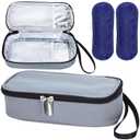 ISUSSER Breastmilk Cooler Bag with Ice Pack, Portable Insulated Breast Milk Storage Cooler Bag, Small Stylish Breastmilk Storage Bag Cooler with Wrist Strap (Grey)