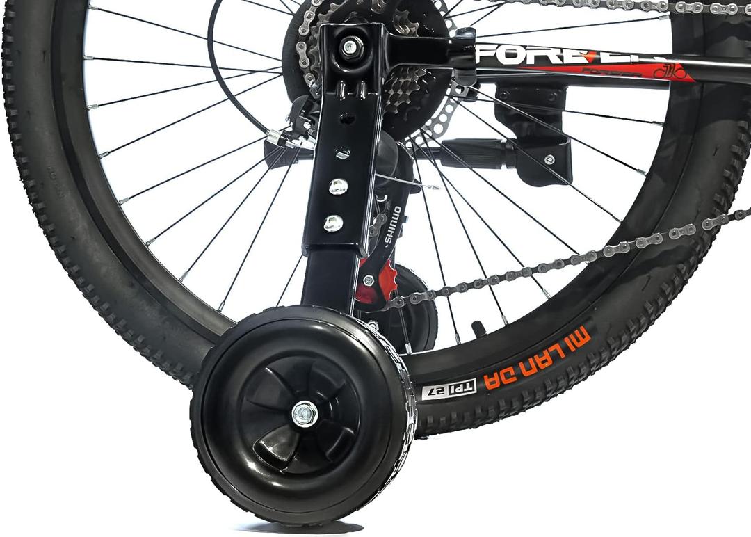 MOSHAY Roll Over Image to Zoom in Bicycle Training Wheels Fits 16 18 20 22 24 inch Variable Bike (black)