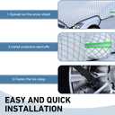 Car Half Cover, Thicker Larger Snow Freeze Shield with Fixed Clip, Anti-Scratch Reflective Strip Warning All-Season Protection, Universal Front Windshield Hood Full Wrap for Cars (Silver)