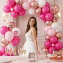 LovesTown 110 PCS Hot Pink Balloons, 12 Inch Bright Hot Pink Latex Balloons for Birthday Bridal Shower Wedding Gender Reveal Bachelorette Party Decorations