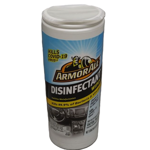 Armor All Car Disinfectant Wipes, Car Cleaning Wipes for Cars, Trucks, Motorcycles, 30 Wipes