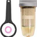 496 Fuel Tank Filter Assembly with Wrench Replacement for Gasoline and Diesel Water Separate 30 Micron Max 25 Gpm 150 Psi with 1 NPT Top Cap Replace# B10-AL