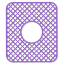BEHOK 2 Pack Silicone Sink Protector for Kitchen Sink, Trellis Pattern 13 x 11 inches Sink Grid Mat Silicone Protectors, Center Drain, Purple
