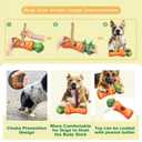 KADTC XL 2-in-1 Durable Dog Bully Stick Holder & Indestructible Chew Toy for Aggressive Chewers, Bone Holder for Medium Large Dogs, Carrot-Shaped