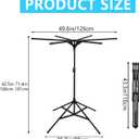 Pool Towel Rack Outdoor Adjustable 51-71 Inch Freestanding 4-Leg Clothes Outdoor Pool Towel Rack Float Storage Rack with 6 Foldable Arms for Towels Clothing Swim Rings Goggles