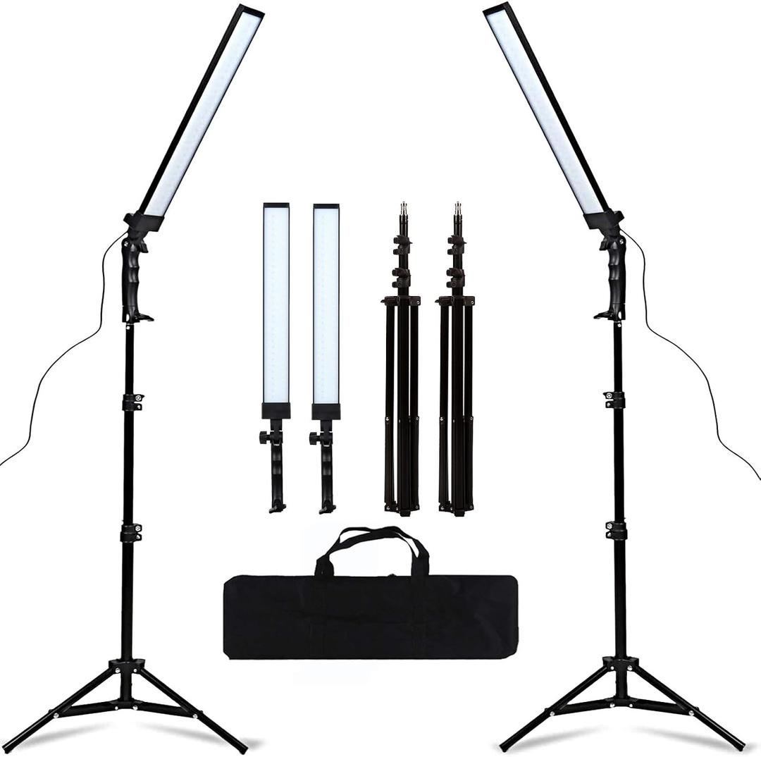 180 LED Light Photography Studio LED Lighting Kit Handheld Wand Stick Adjustable Light with Stand Tripod and Bag for Photographic Video Fill Light, Live Streaming, Portrait, Product, Tattoo