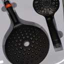 MakeFit Dual Handheld Shower Head Combo, 2-in-1 Rain Shower Heads System 8 Inch Rainfall Shower Head and 10 Modes High Pressure Hand Held Showerhead with Built-in Power Wash (Black)