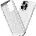 RhinoShield SolidSuit Case Compatible with Magsafe for [iPhone 15 Pro] | Shock Absorbent Slim Design Protective Cover with Premium Matte Finish 3.5M / 11ft Drop Protection - Classic White