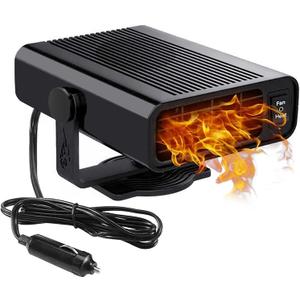 Car Heaters,12V 200W Portable Heater for Car,360 Rotatable Defroster for Car Windshield,2-in-1 Heating and Cooling Fan Fast Car Heater that Plugs into Cigarette Lighter