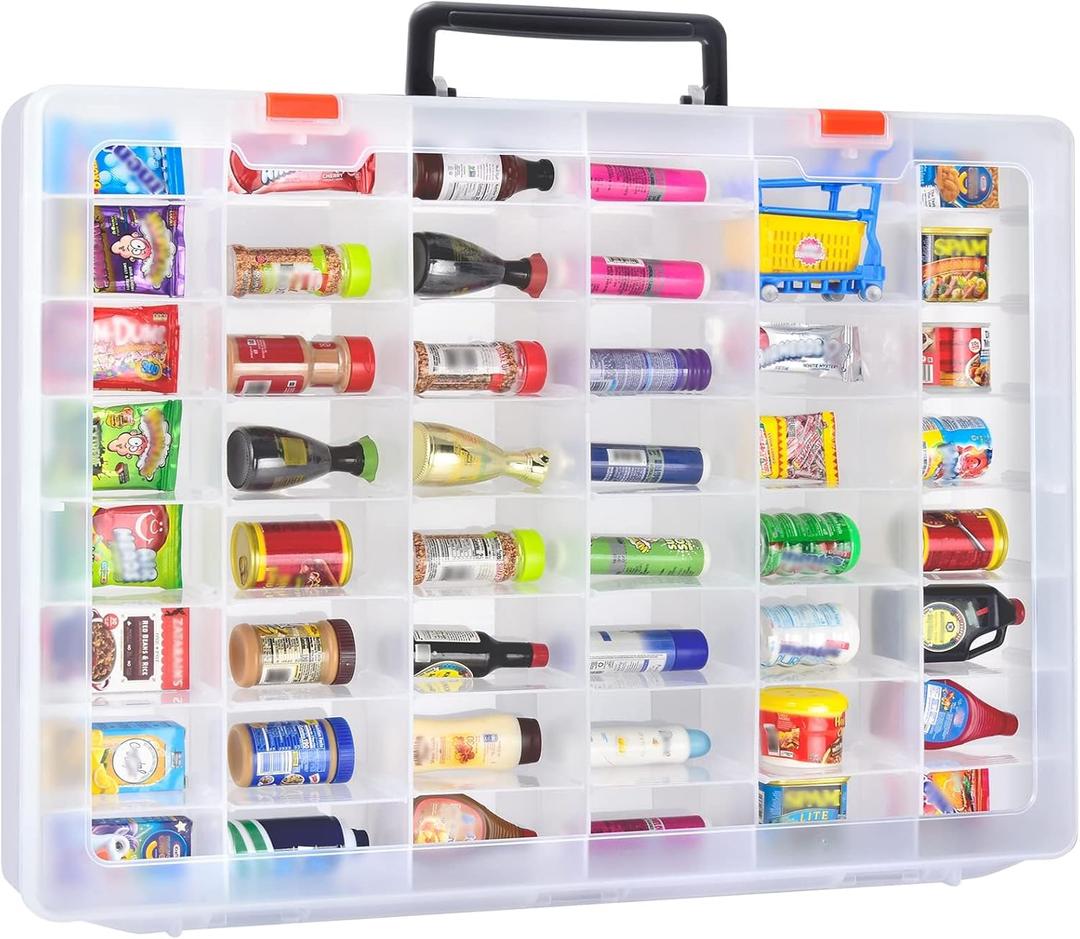 FULLCASE Collector Case Compatible with Mini Brands 5 Surprise Series 1 2 3 4 Mystery Capsule Real Miniature Collectible Toy Shopkins Littles Mart Toys Storage Organizer Container(Box Only) (Multicolor)
