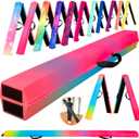 MARFULA 6 FT / 8 FT / 9 FT Folding Gymnastics Beam Foam Balance Floor Beam - Extra Firm - Suede Cover - Anti Slip Bottom with Carry Bag for Kids/Adults Home Use