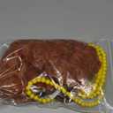 Short Orange Curly Landlady Wig and Glasses Jewelry, Reddish Orange Afro Annie Wig with Necklace Earrings +Wig Cap Set 5 Accessories for Halloween Party Mrs Costume Cosplay