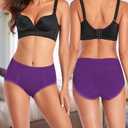 MISSWHO Cotton High Waisted Soft Womens Underwear Breathable Panties, Multipack (L)