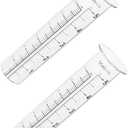 5" Capacity Rain Gauge Glass Replacement Tube, Lip Design, Great for Yard Garden Outdoor Home (2)