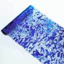 Snowkingdom Royal Blue Table Runner, Sequin Glitter Foil Metallic Thin Mesh Runner Roll 11 Inch x 49 Feet, Blue Table Decorations for Wedding Birthday Party Christmas Graduations