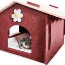 Lukamoo Cute Cat House (Vanilla Mocha, Large)