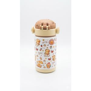 Fimibuke Kids Insulated Water Bottle with Straw Lid & Handle - 14oz BPA FREE 18/8 Stainless Steel Metal Tumbler Leak Proof Double Wall Vacuum Kids Cup Toddler Water Bottle for School Boys Girls