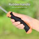 2026 Weed Puller Tool, 3 Pack New Garden Stainless Steel Weeder Tool Hand Weeder Tool,Multi-Purpose Weed Remover Tool Weeding Tools for Gardening(Rubber Handle)