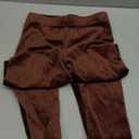 Conceited Luxe Leggings  Velvet or Vegan Leather (Plus Size Available) (Small, Brown)