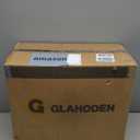 GLAHODEN Retractable Garden Hose Reel - 1/2 in x 130 ft Upgraded UV Resistant Automatic Wall Mounted Water Hose Reel 3/4 in Brass Fitting 9 Pattern Nozzle Any Length Lock Slow Retraction 180Swivel