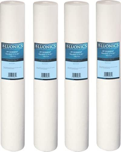 20" x 2.5" Sediment Water Filter (4) 5 Micron Whole House Cartridges