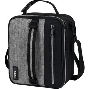 opux Insulated Lunch Box for Men Women Adult, Compact Lunch Bag for Kids Boy Girl Teen, Soft Lunch Cooler Bag for Work School, Leakproof Lunchbox Lunch Pail with Clip-on Buckle, Heather Gray