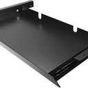 Large Under Desk Mounted Sliding Drawer with 2 Cable Hole and 60 Degree Tilt Panel to Pull Out, 22.4'' Long & 9.2'' deep Large Storage Organizer for Sit Stand Workstation