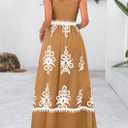 PRETTYGARDEN Summer Dress for Women 2026 Floral Sundress Spaghetti Strap Flowy Beach Vacation Boho Maxi Dresses (S)