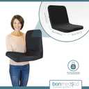 Back Support Cushion with Seat – Ergonomic Lumbar Support Pillow Seat Cushion for Office Chair Car Gaming Home Portable Non-Slip Design with Washable Cover – Ideal Gift for Comfort Posture, 22'' x 18.5'' x 21''