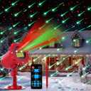 Treela Red Laser LED Light Projector Outdoor Star Projection LED Projector with Remote Waterproof Decorative Light for Garden Yard Party(Red Green Color, Meteor Shower)