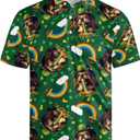 Funny Golf Shirts for Men,Lightweight Casual Hawaiian Shirts,Moisture-Wicking Short Sleeve Collared Shirt, XL