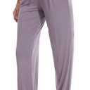 WiWi Pajama Pants for Women Lounge Super Soft Joggers Yoga Viscose from Bamboo Bottoms Cooling Pajamas Pant Sweatpants, Violet, S