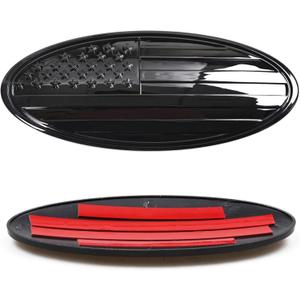 5" Tailgate Emblem Cover Trim Compatible with 2021 2022 2023 2024 2025 Ford Bronco 2/4 Door Bronco Sport Exterior Accessories Rear Door Overlay Emblem Decoration Oval American Flag Decor 1 Pack