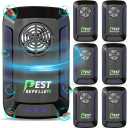 Ultrasonic Pest Repeller - Indoor Mouse Repellent Ultrasonic - Electronic Plug in Pest Defense Control for Insects, Mosquito, Roaches, Rodent, Mice, Spider, Flies, flea - House, Hotel - 6 Packs