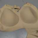 LetsJoli Jelly Bras for Women Supportive Wireless Push Up Bra Full Coverage No Underwire Seamless Plus Size for Older Women（Nude, XL)