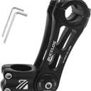 BUCKLOS Adjustable Bike Stem MTB 25.4mm 31.8mm 90/110/130/145mm 80 Degree Bike Stem Riser for Angle Adjustment, Bicycle Handlebar Extension for Commuter Bikes, E-Bike, Mountain, Road Bicycles