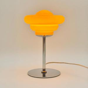 Lotus Atelier Bubble Lamp Mid Century Modern MCM Orange Bedside Table Lamp