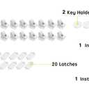 20 Pack Magnetic Cabinet Locks Baby Proofing - Vmaisi Children Proof Cupboard Drawers Latches - Adhesive Easy Installation