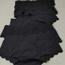 6 pack Seamless Underwear for Women Sexy Low Rise Hipster Wave Edge No Show Bikini Panties Womens Cheeky S-XL (Medium, Black)