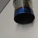Exhaust Muffler,Stainless Steel Exhaust Tip,Universal 14.6" Length (Burnt,2" Inlet 3" Outlet)