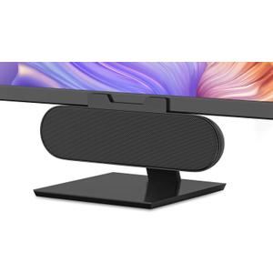 LXTNFU Computer Speakers for Desktop Monitor,Single Speakers for Desktop PC,Laptop Speaker with Loud Sound,Volume Control Easily Clamps to Monitors (USB-C to USB Adapter Included) (Black)