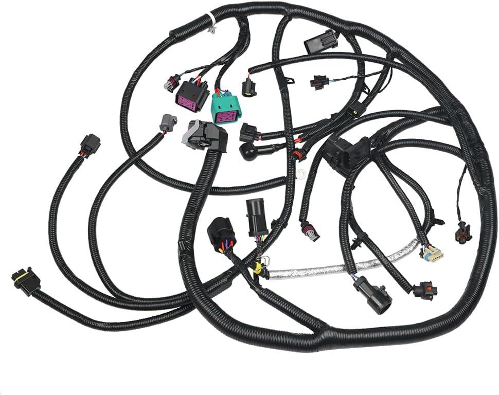 Engine Wiring Harness, Professional Standalone Wiring Harness, Compatible with Ford F250 F350 F450 F550 Super Duty 6.0L Diesel Engine 2005 2006 2007, Replacement for 5C3Z-12B637-BA