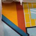 Car Rug Play Mat - Road Rug for Kids Boys Room, Fun Race Track Traffic Road Carpet for Boys Playmat Educational Learn, Car Carpet for Kids Room Decor Playmat Bedroom Playroom,2.5x4 Feet
